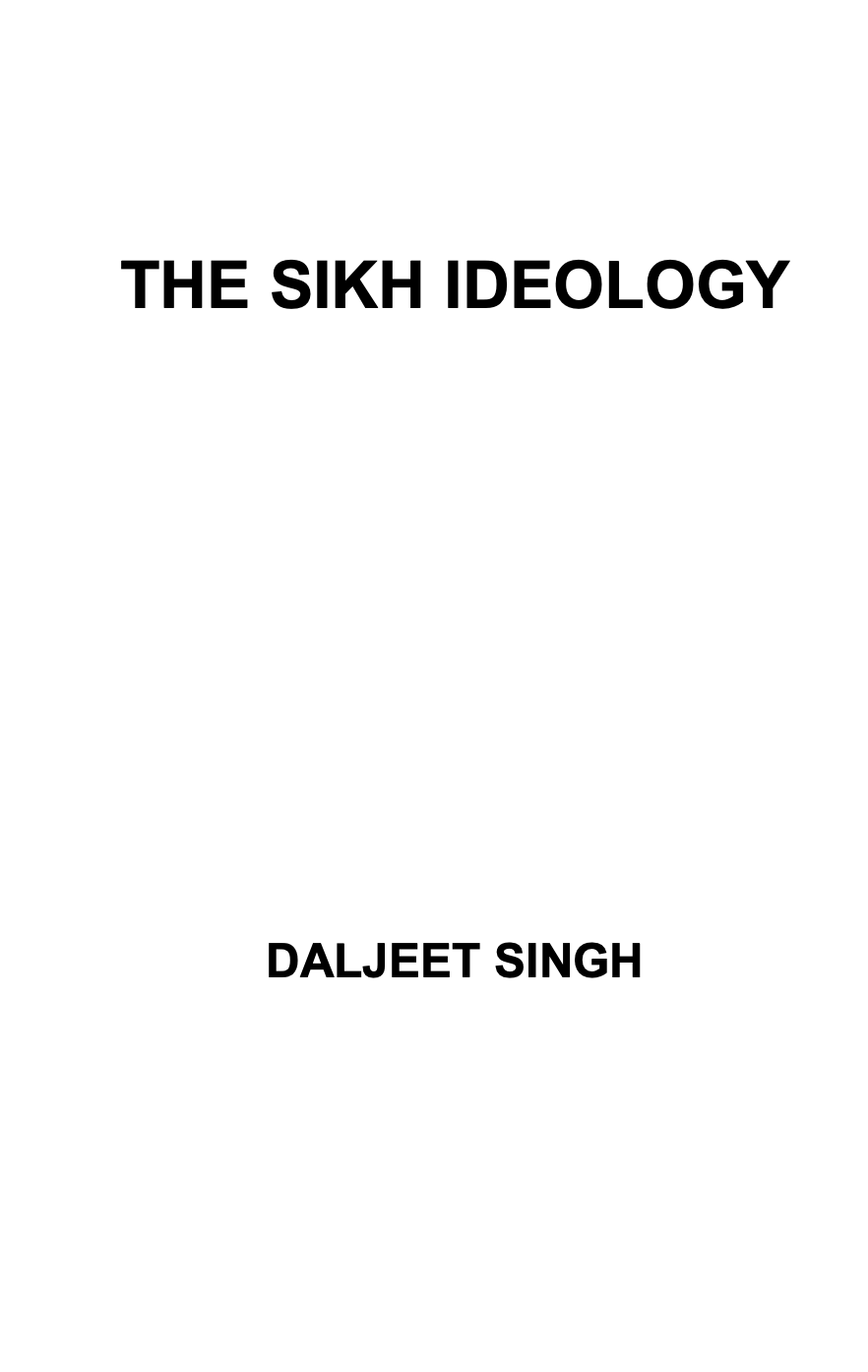 The Sikh Ideology